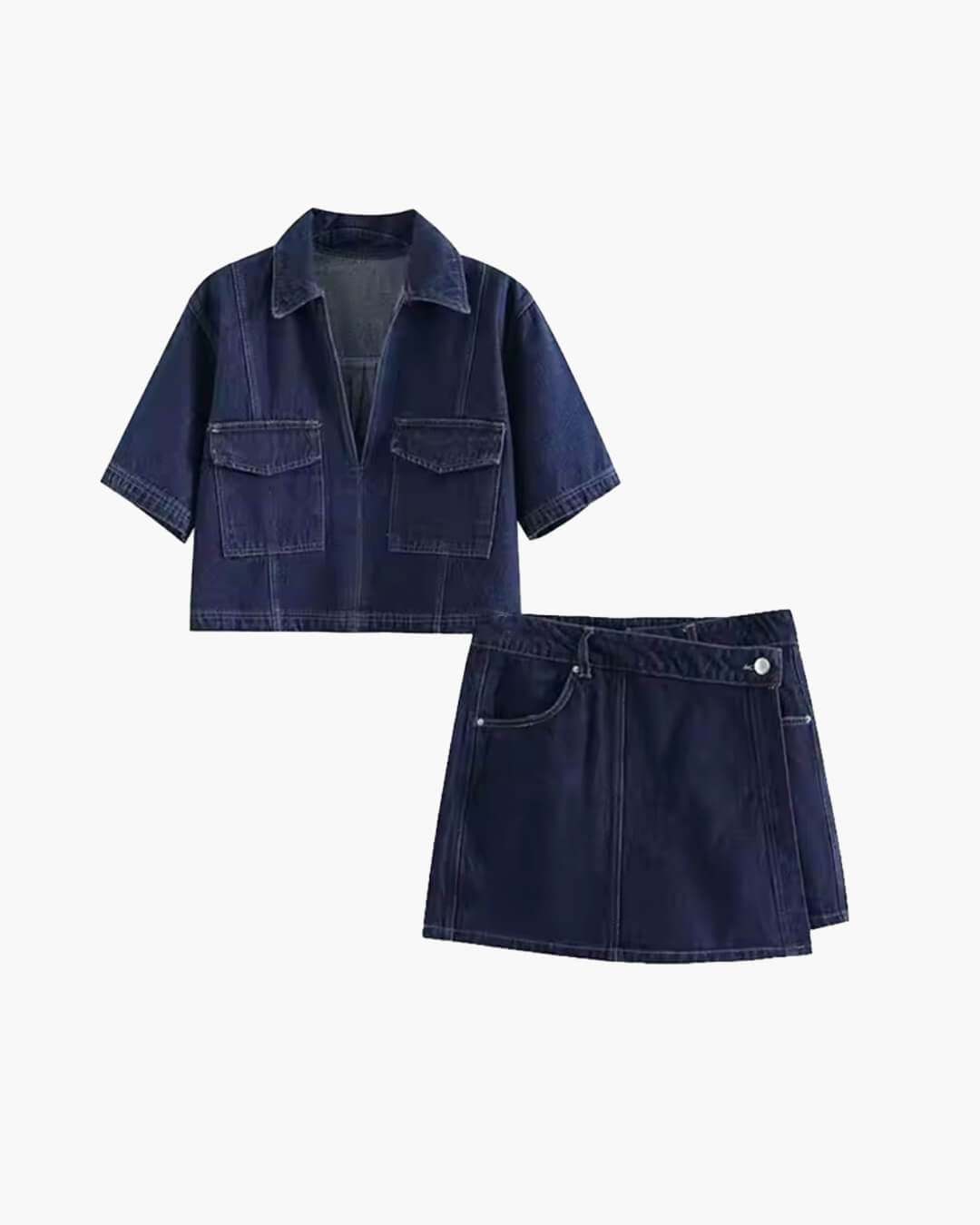 Beatrice Cropped Top & Skorts Set