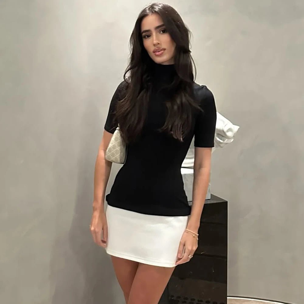 Μίνι φόρεμα με ψηλό λαιμό Lisbeth