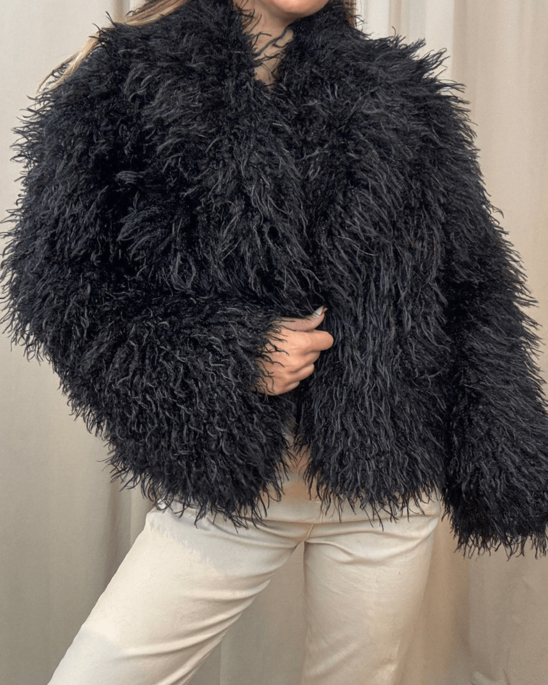 Liza Fuzzy Faux Fur Coat