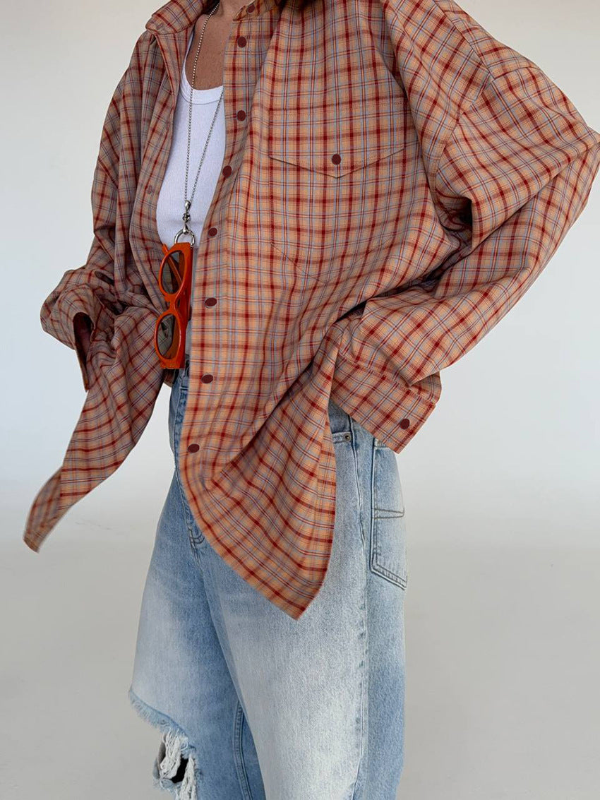 Oversized καρό πουκάμισο Fenna