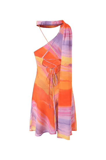 Bianca One-Shoulder Satin Mini Dress