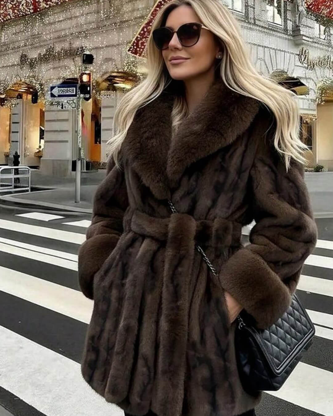 Παλτό από συνθετική γούνα Louise