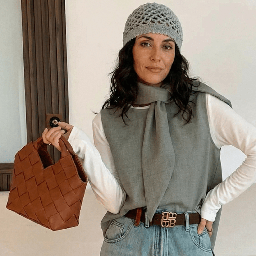 Ψάθινη τσάντα tote Lucy
