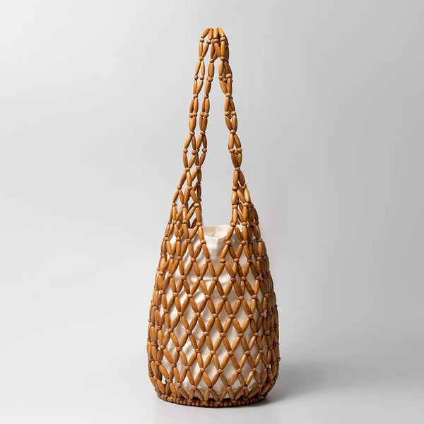 Margot Woven Beaded Tote Bag