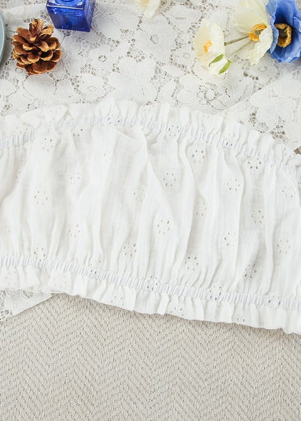 Melanie Eyelet Ruffle Shorts Set