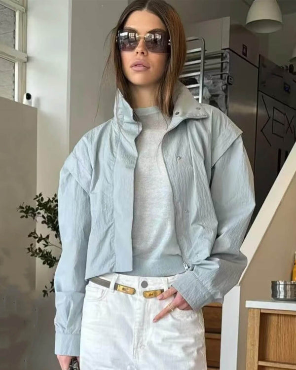 Melisande High Collar Cropped Jacket