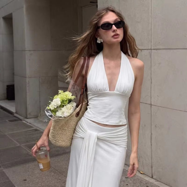 Σετ φούστας δύο τεμαχίων Melissa με δέσιμο στον λαιμό