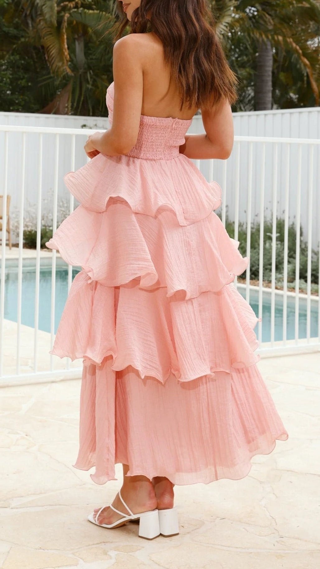 Miranda Strapless Ruffled Layer Dress