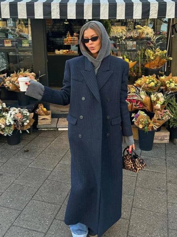 Monica Double Breasted Long Coat