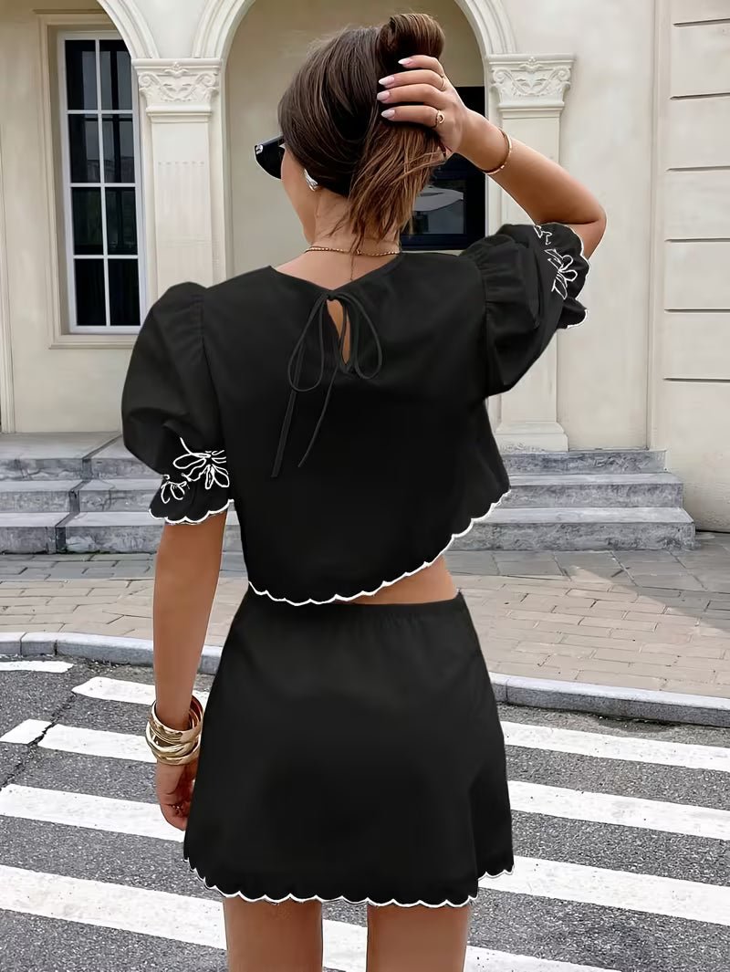 Καλοκαιρινό σετ Nadia με floral μοτίβο