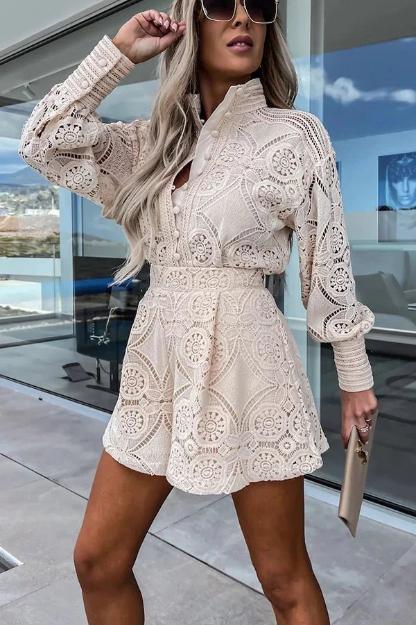 Σετ Natalie με κεντημένη δαντέλα σε ασορτί κομμάτια