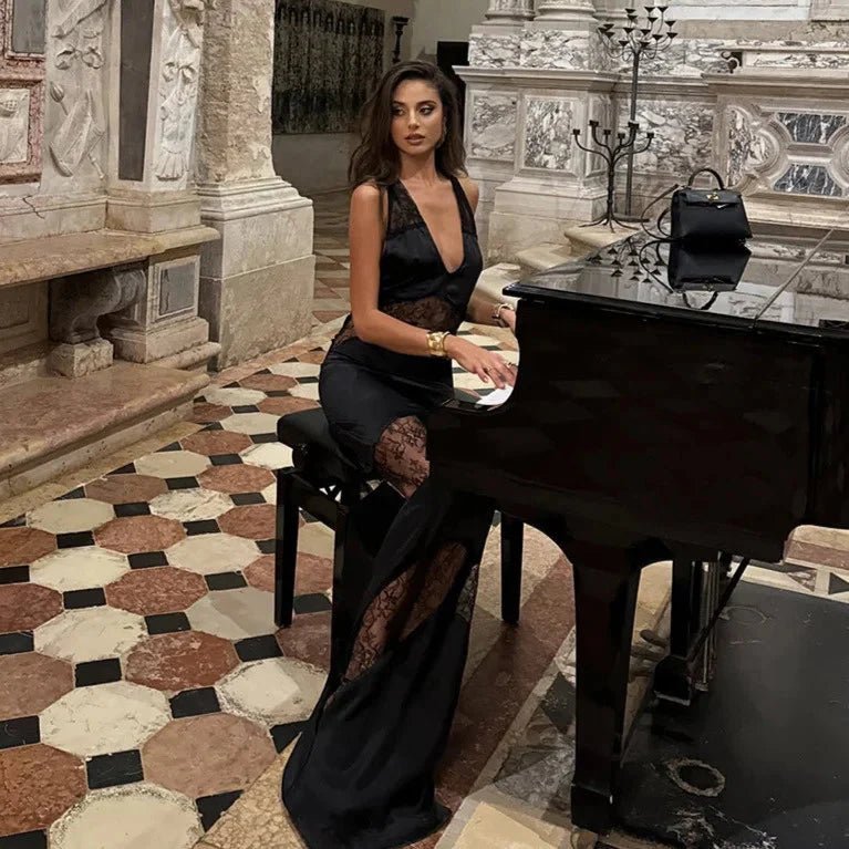 Διάφανο φόρεμα Natasha με λαιμόκοψη halter