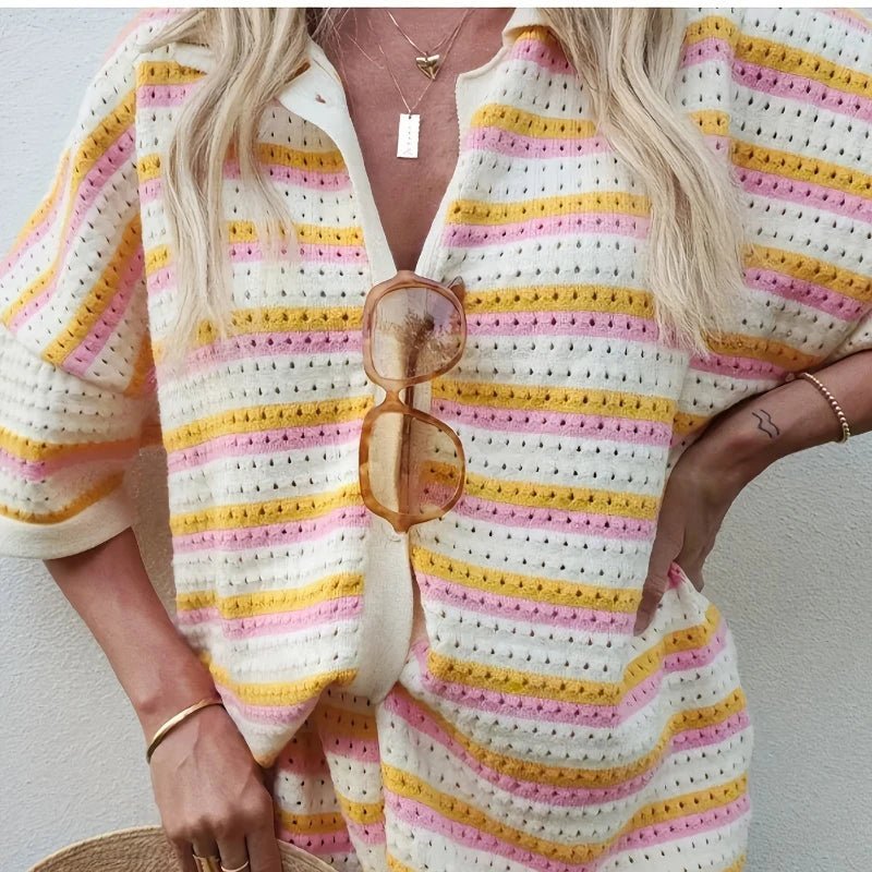 Neva Striped Knit Two-Piece Set