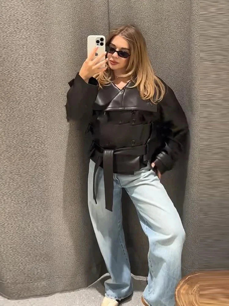 Δερμάτινο μπουφάν Nina