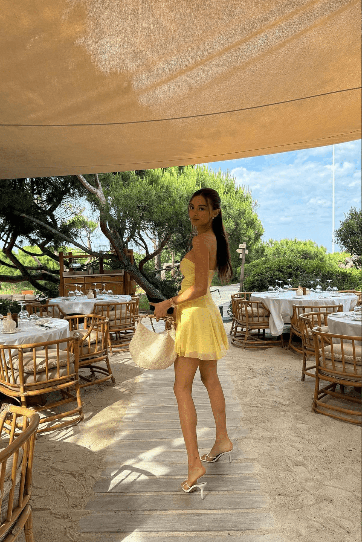Μίνι στράπλες φόρεμα με ανοίγματα Nina