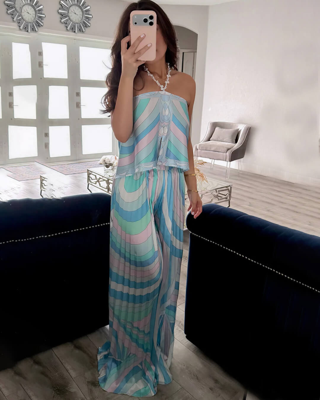 Σετ co-ord με πλισέ κάπρι παντελόνι Nora