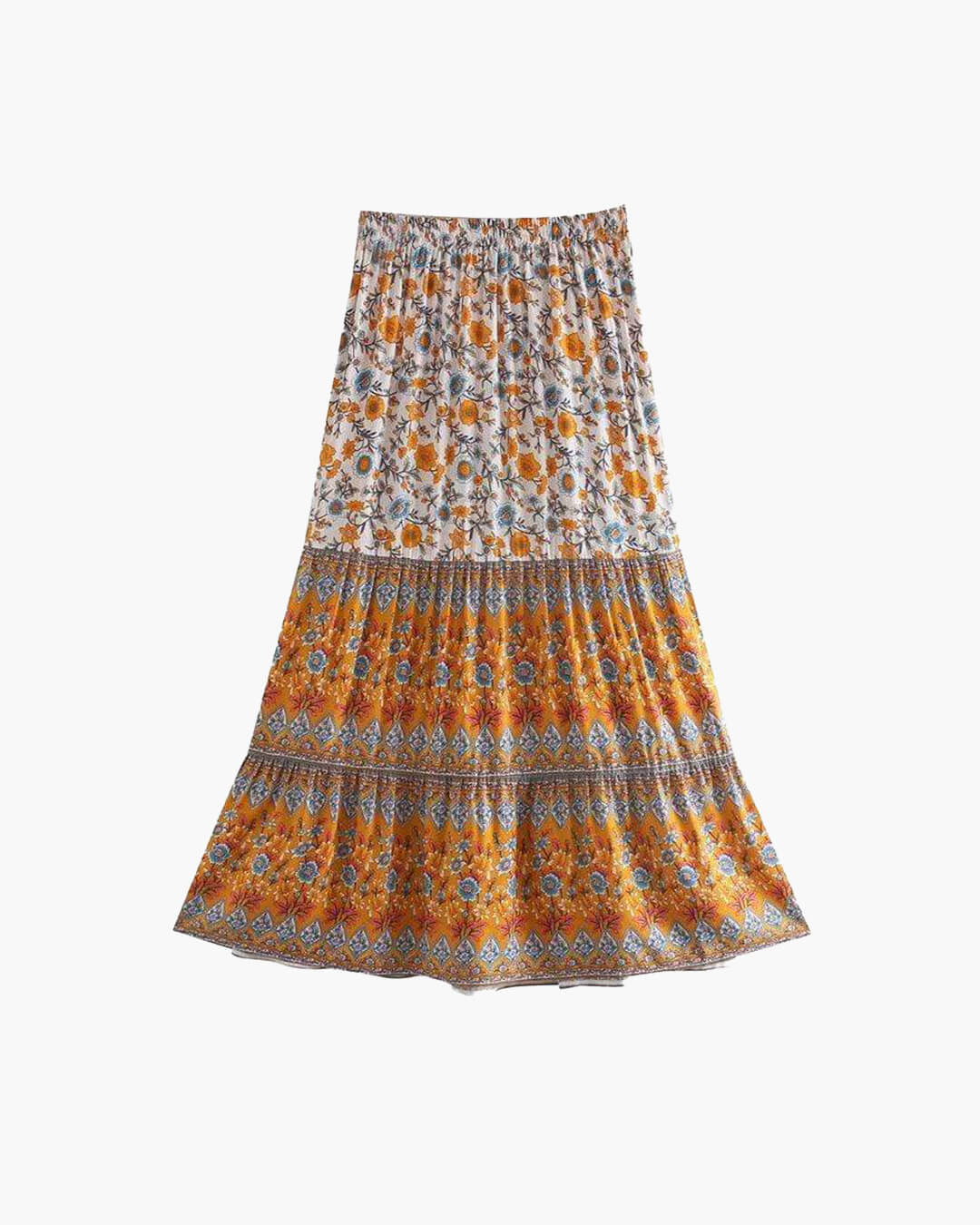 Bianca Floral Print Boho Beach Skirt