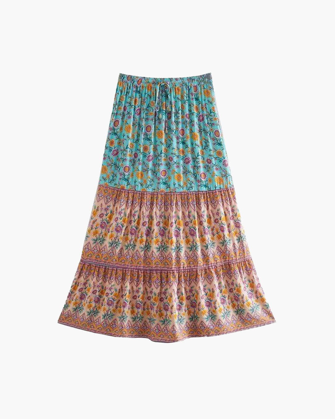 Bianca Floral Print Boho Beach Skirt