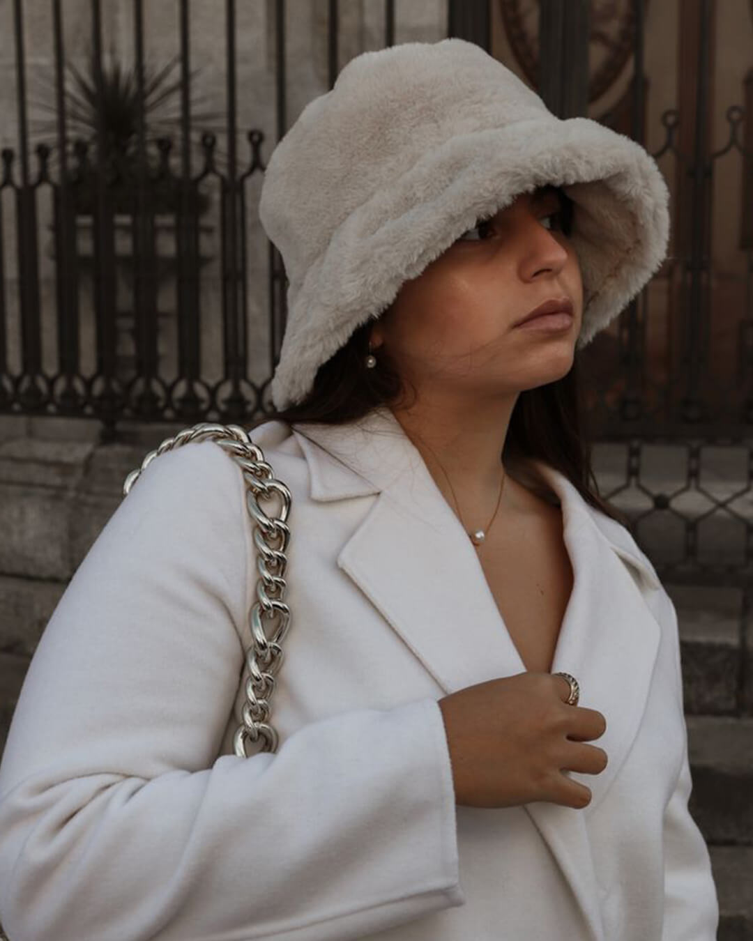 Pauleen Χνουδωτό καπέλο τύπου bucket