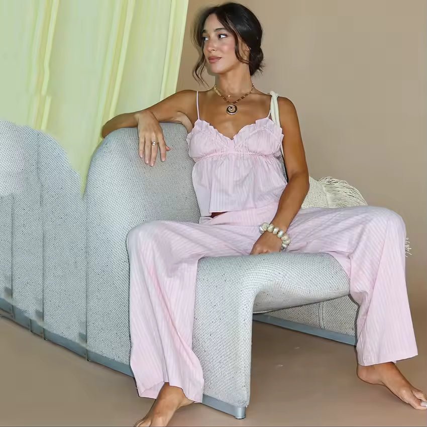 Peyton Ruffled Pajama Set