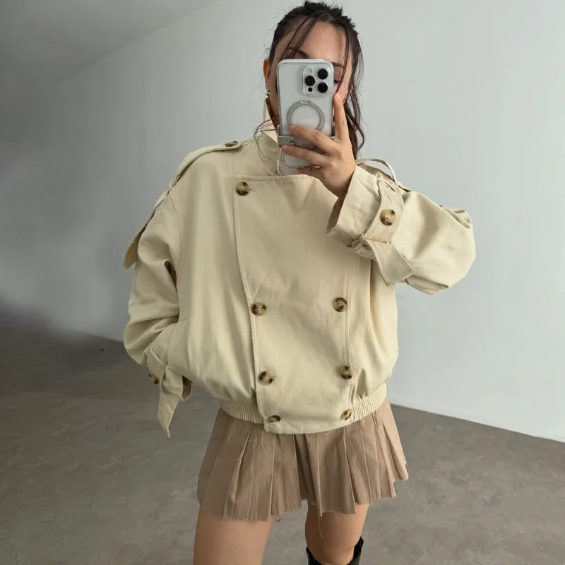 Oversized παλτό από βελούδινο ύφασμα