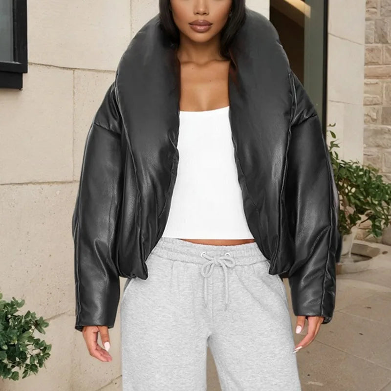 Oversized καπιτονέ παλτό