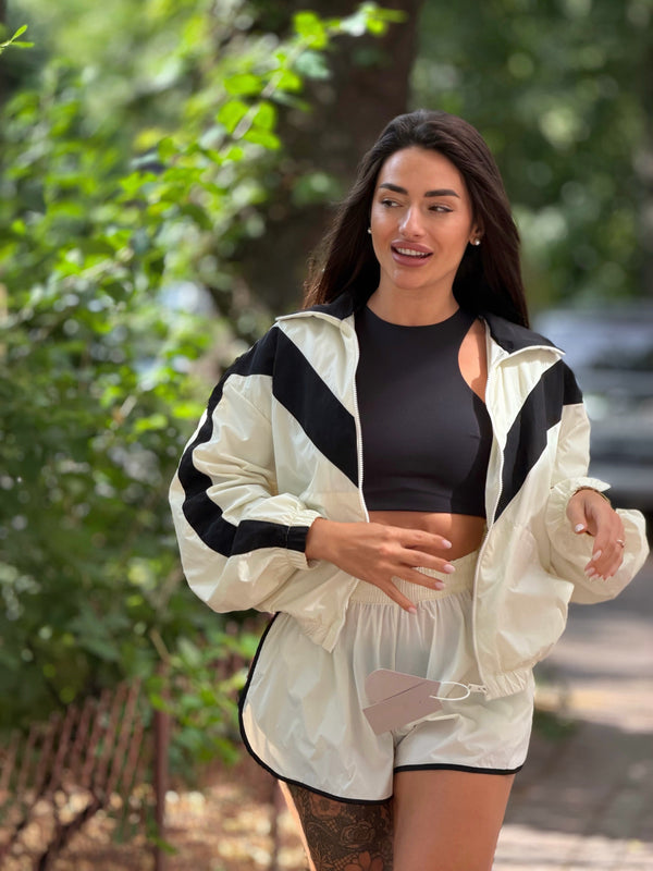 Remi Chevron Windbreaker Jacket