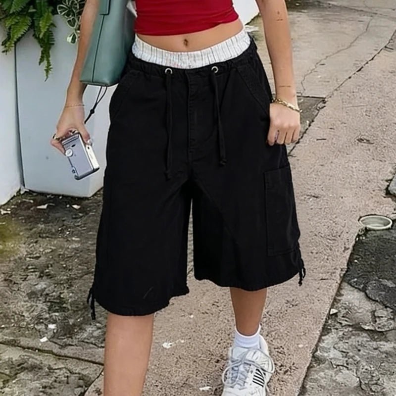 Φαρδύ cargo τζιν σορτς Riley