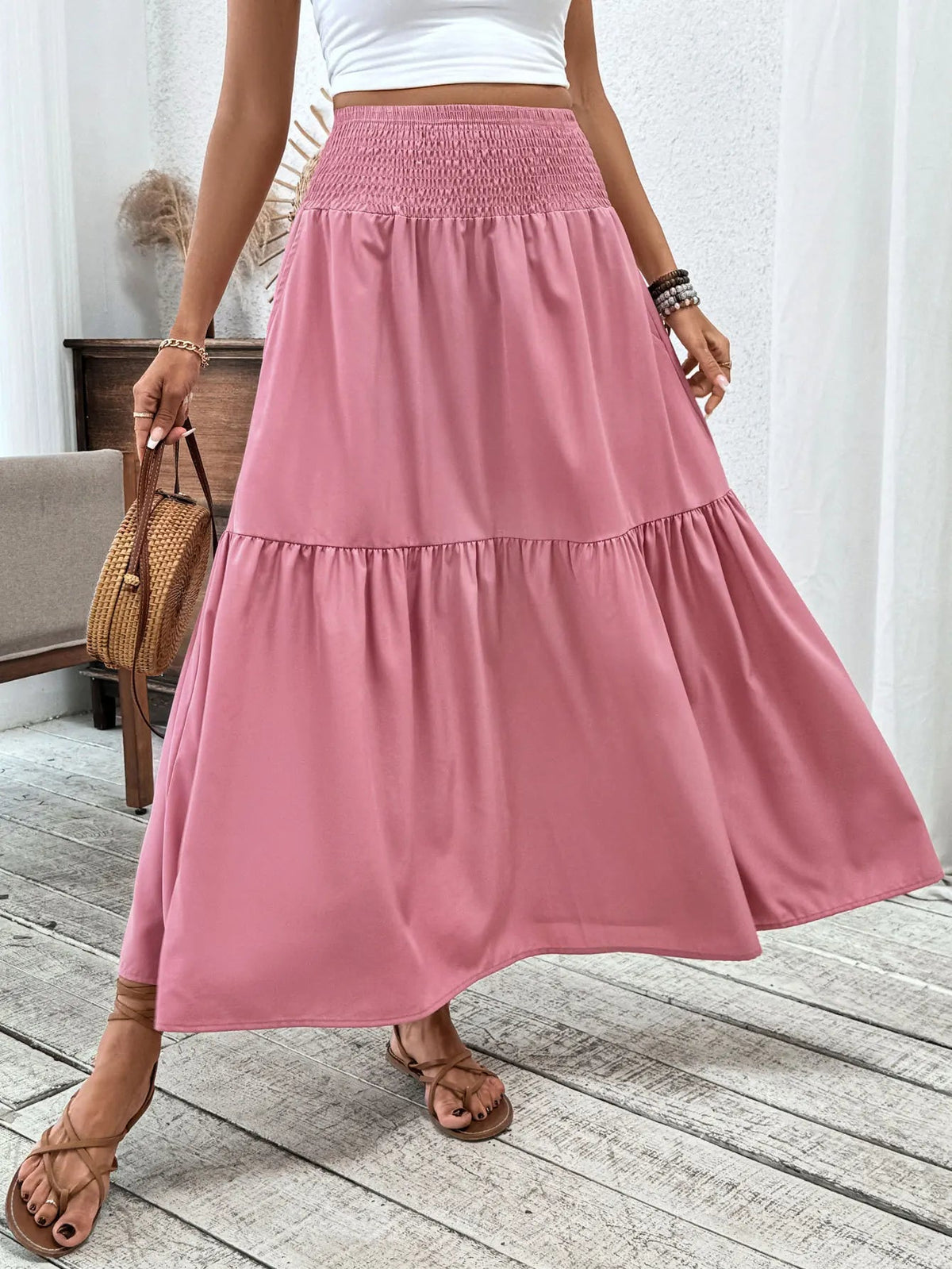 Rivka Boho Floral Maxi Skirt
