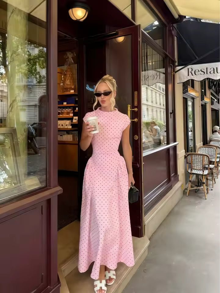 Bianca Flare Maxi Dress with Cap Sleeves