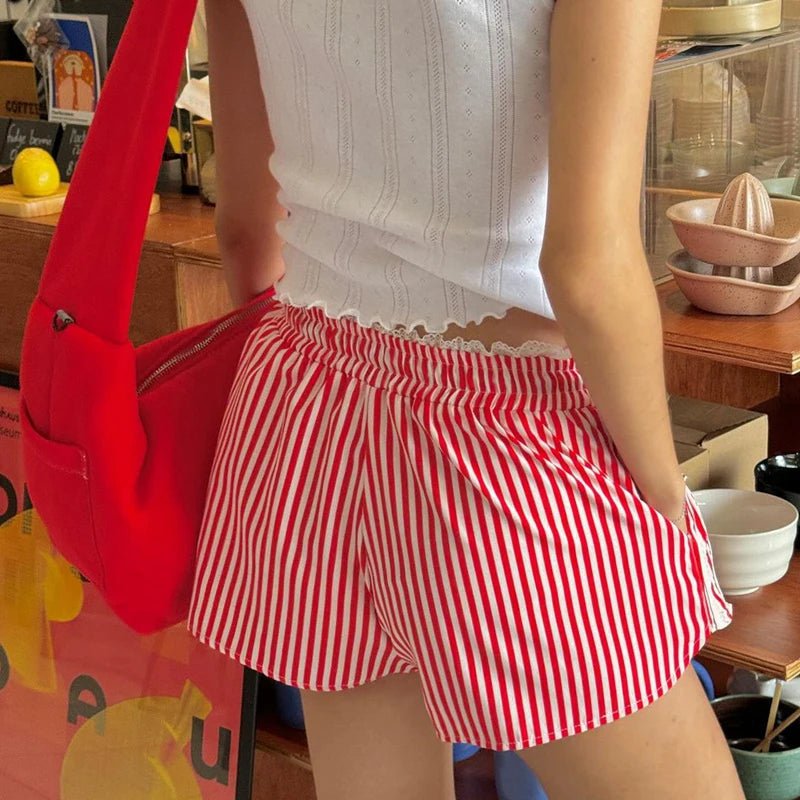 Ruby Striped Drawstring Shorts