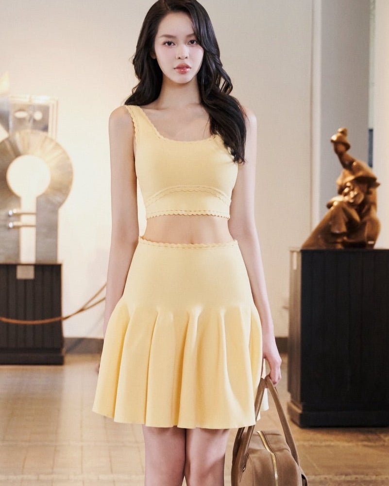 Ruth Ribbed Knit Skirt Set