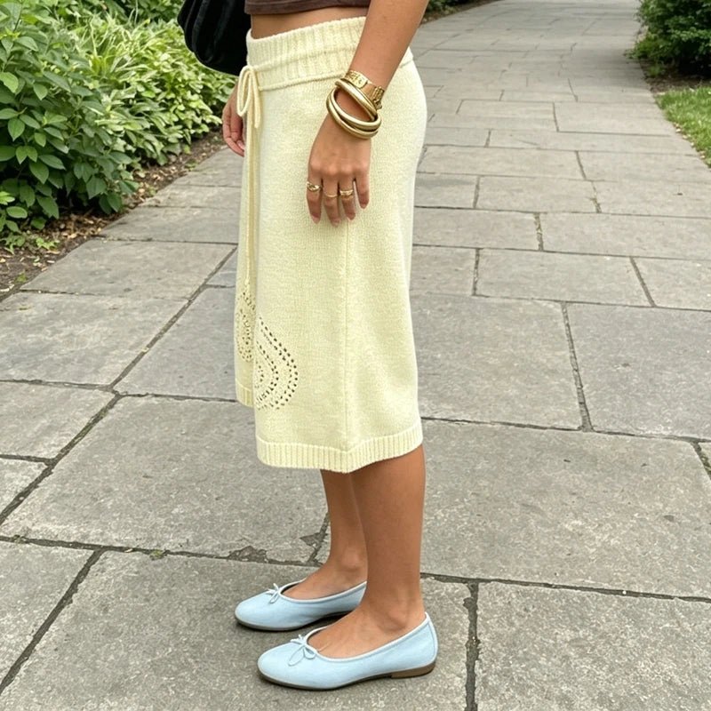Sabina Knit Wide-Leg Culottes Shorts