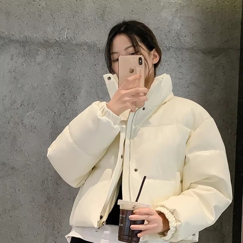 Μπουφάν puffer Samantha από συνθετικό δέρμα