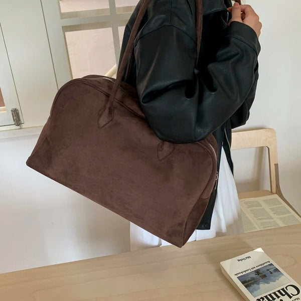 Τσάντα tote Sandra από σουέτ