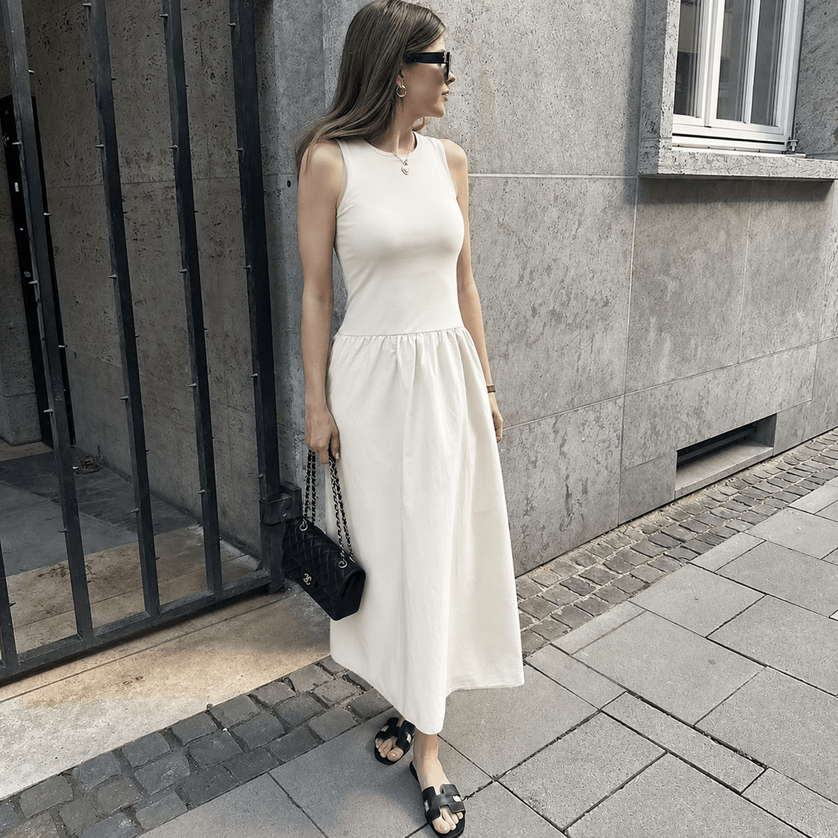 Αμάνικο καλοκαιρινό φόρεμα Shirley