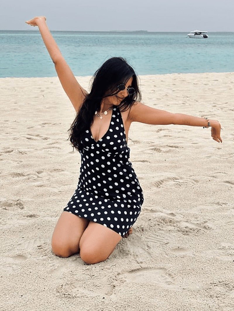 Sofia Backless Polka Dot Mini Dress