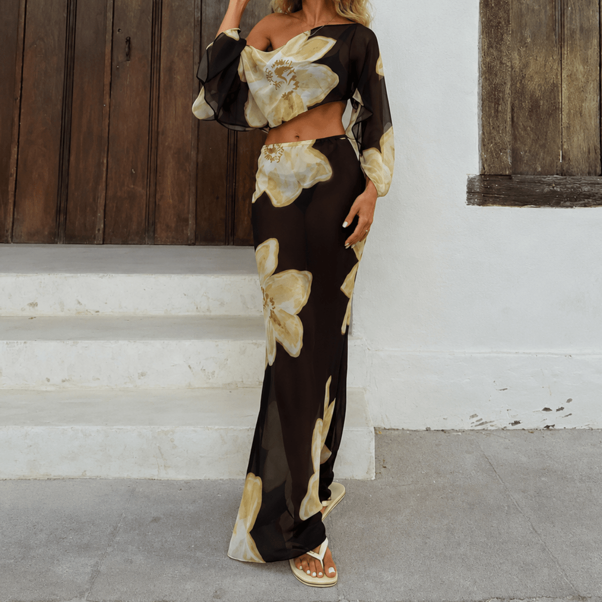 Sofia Floral Maxi Skirt Set
