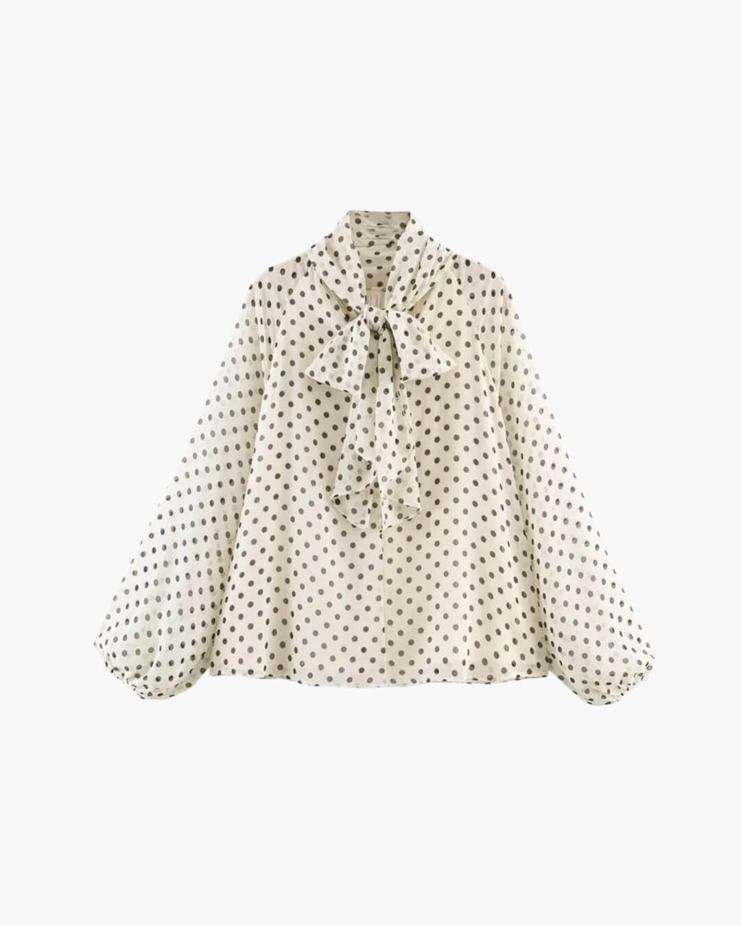 Sofia High Collar Polka Dot Blouse