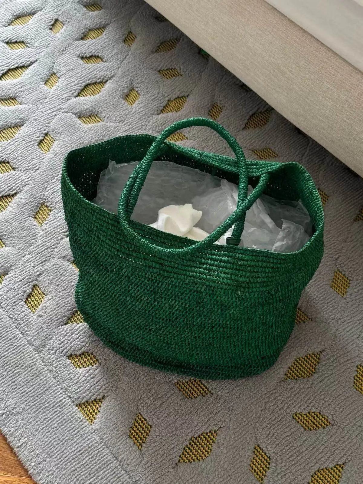 Χειροποίητη τσάντα tote Sophia από ρατάν
