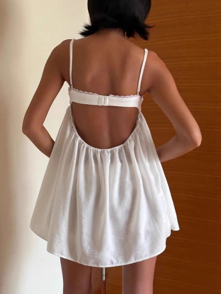 Κοντό σετ babydoll με τελείωμα από δαντέλα Sophia