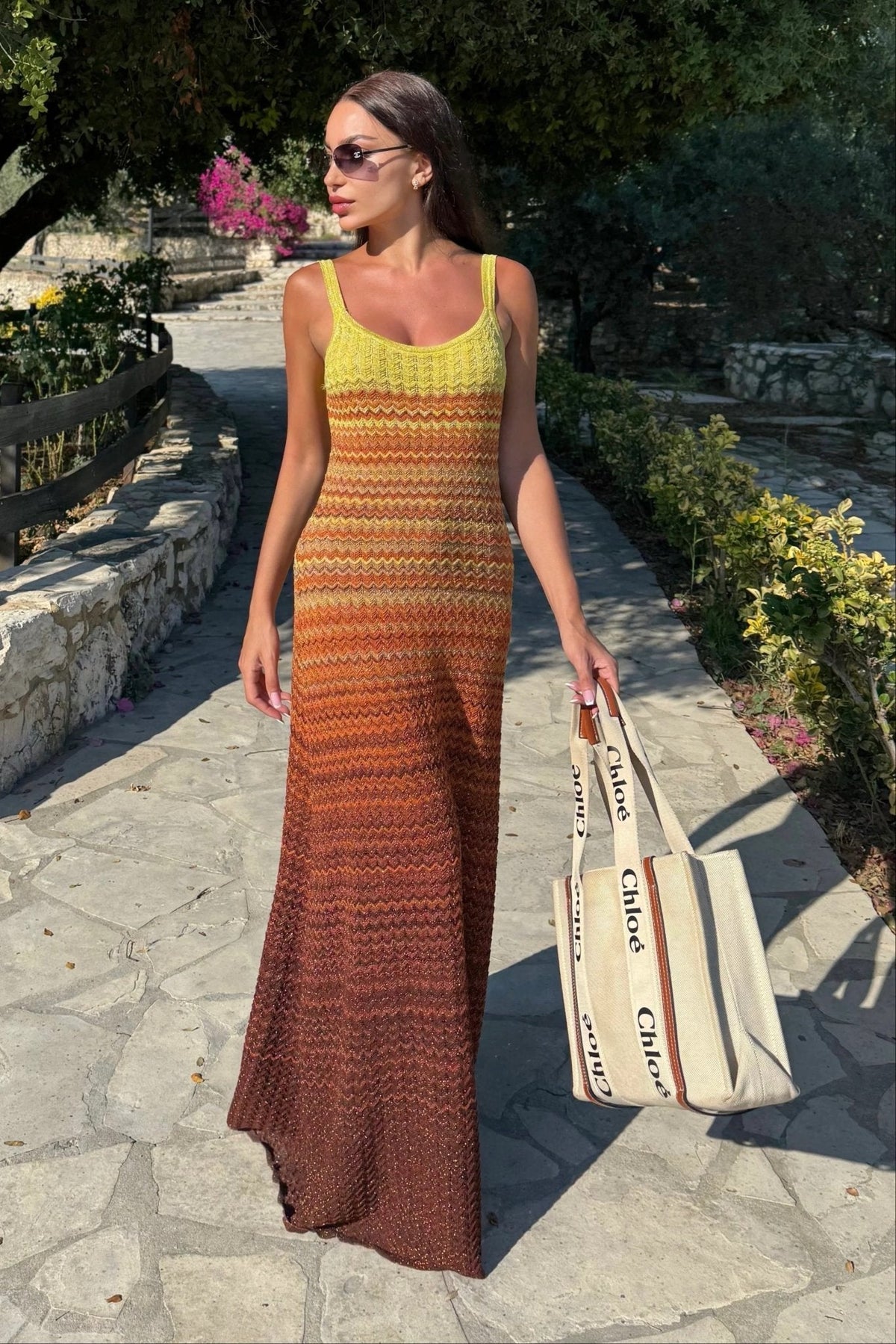 Sophia Sunset Knit Maxi Dress