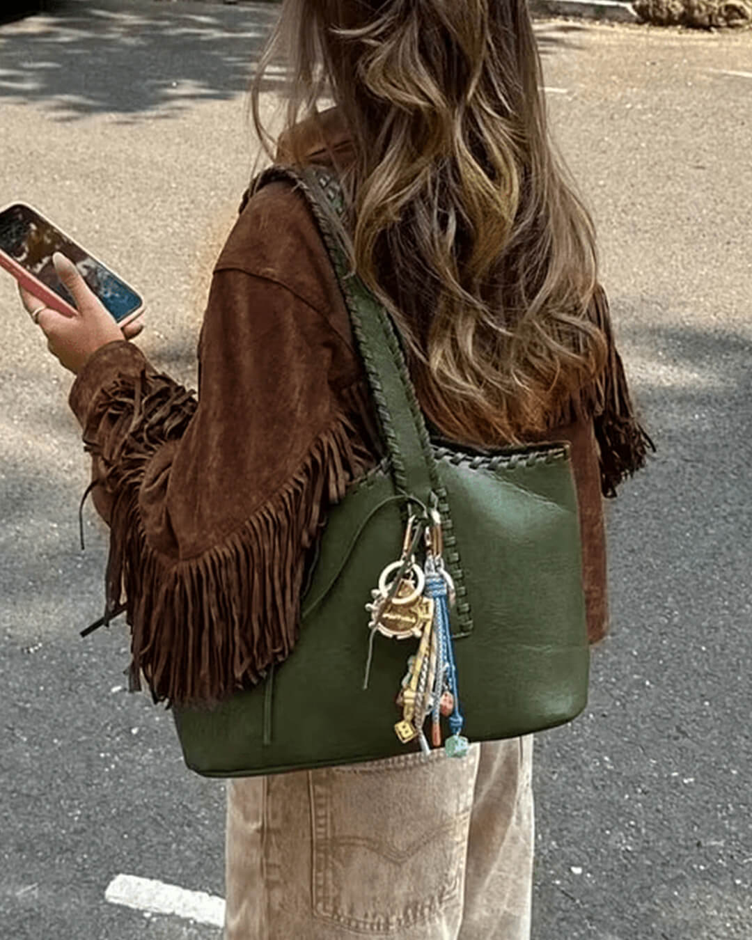 Sophia Tassel Suede Jacket