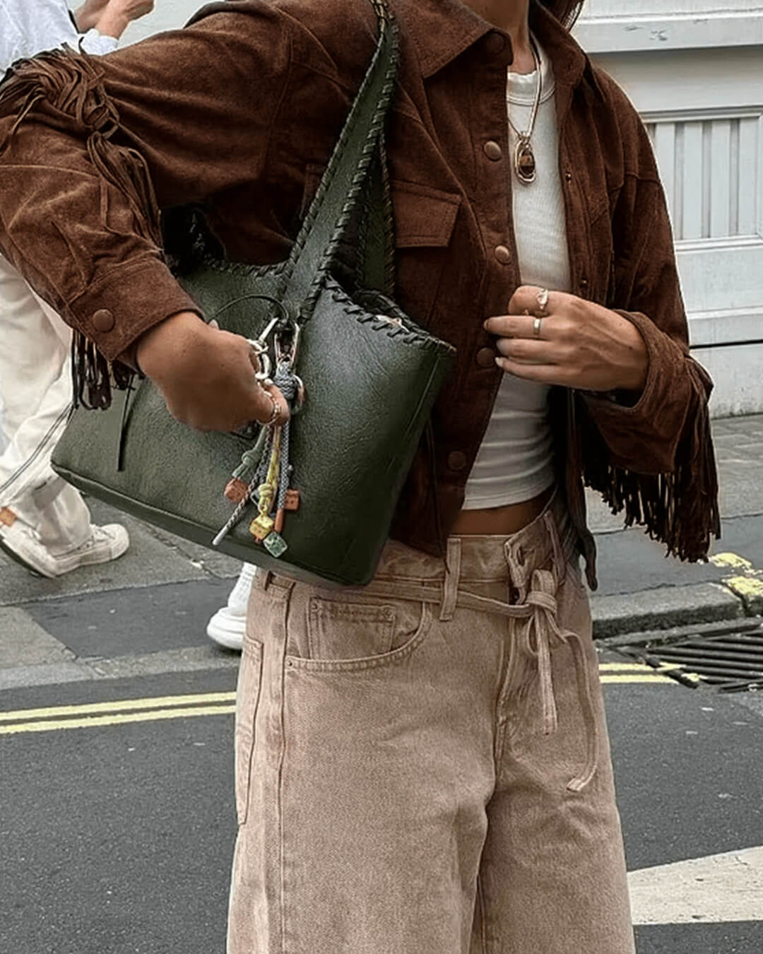Sophia Tassel Suede Jacket