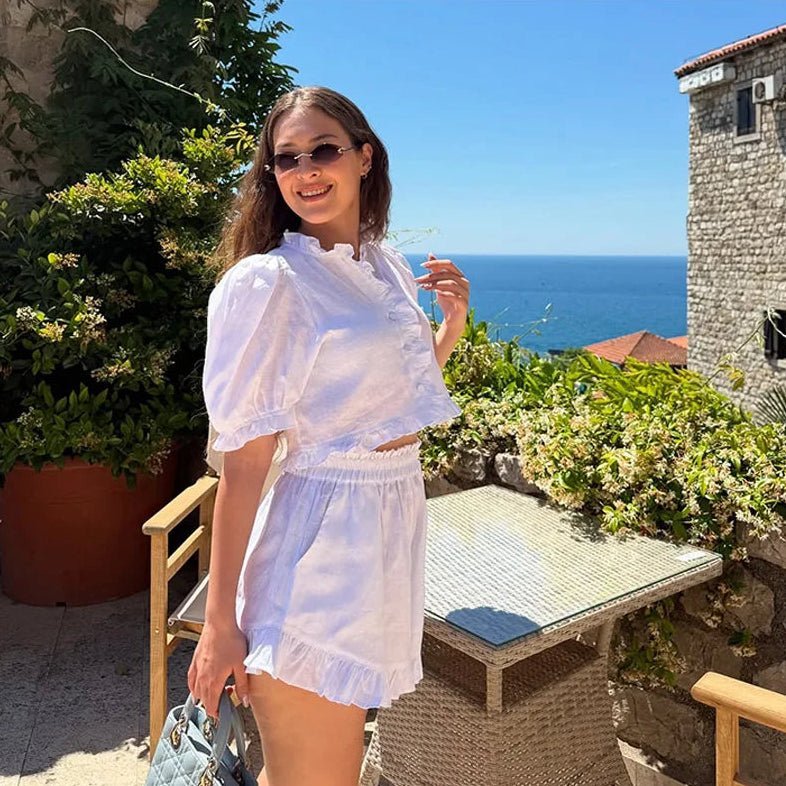 Σετ Stacey με βολάν στο στρίφωμα