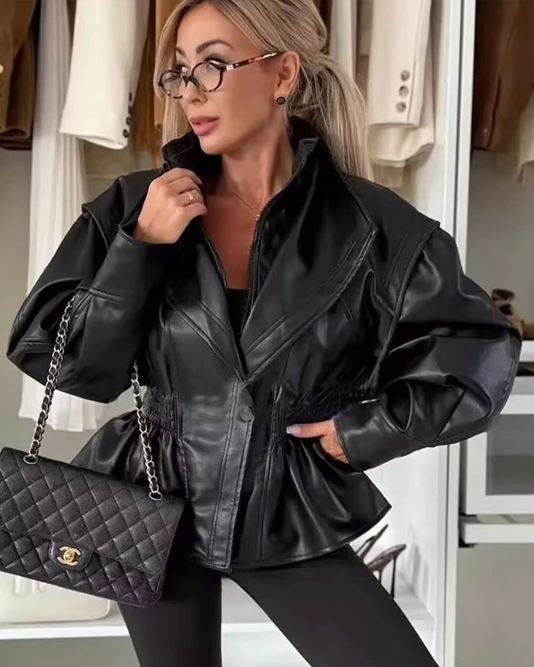 Δερμάτινο μπουφάν Stephanie