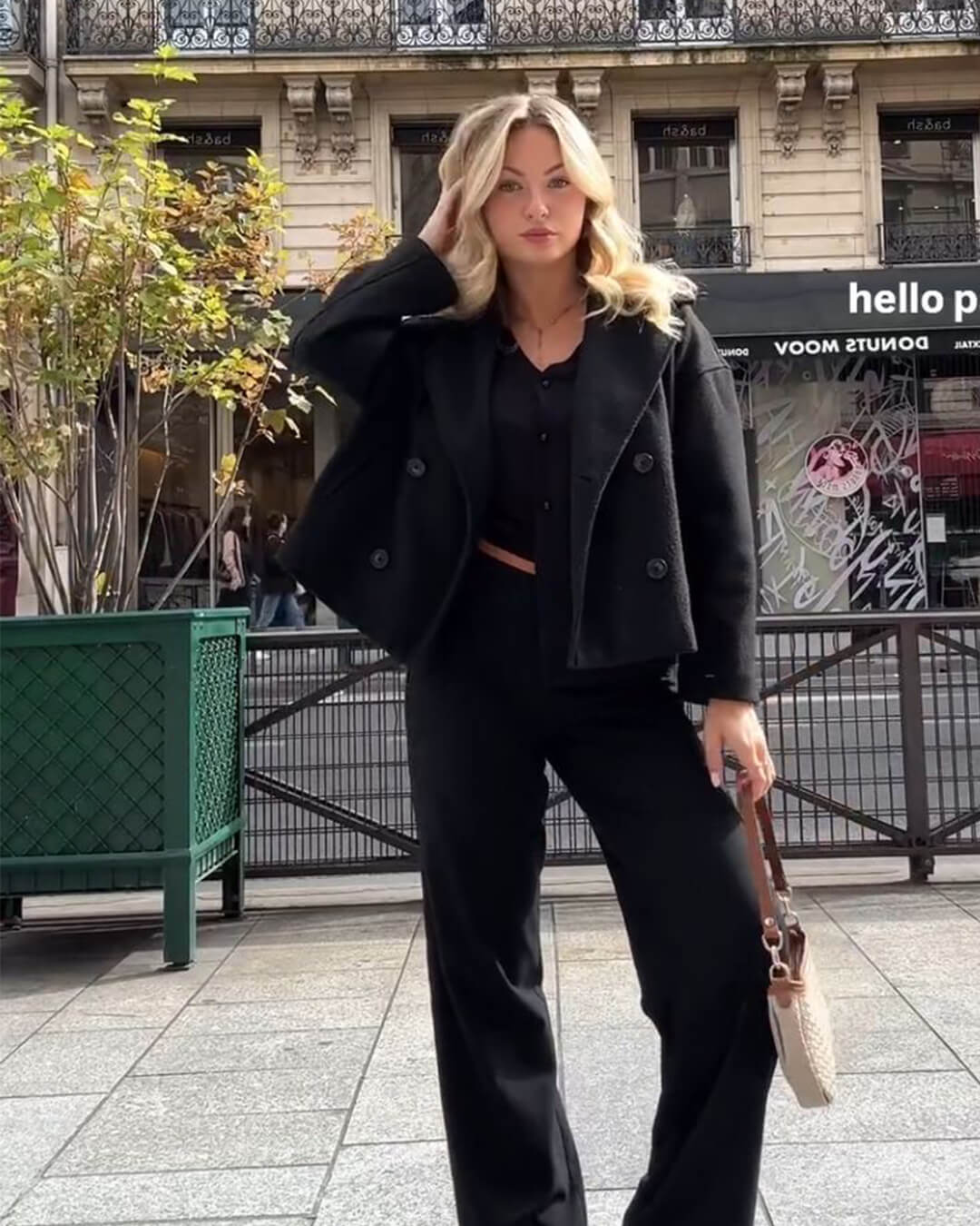 Κοντό παλτό Suzane με διπλή σειρά κουμπιών