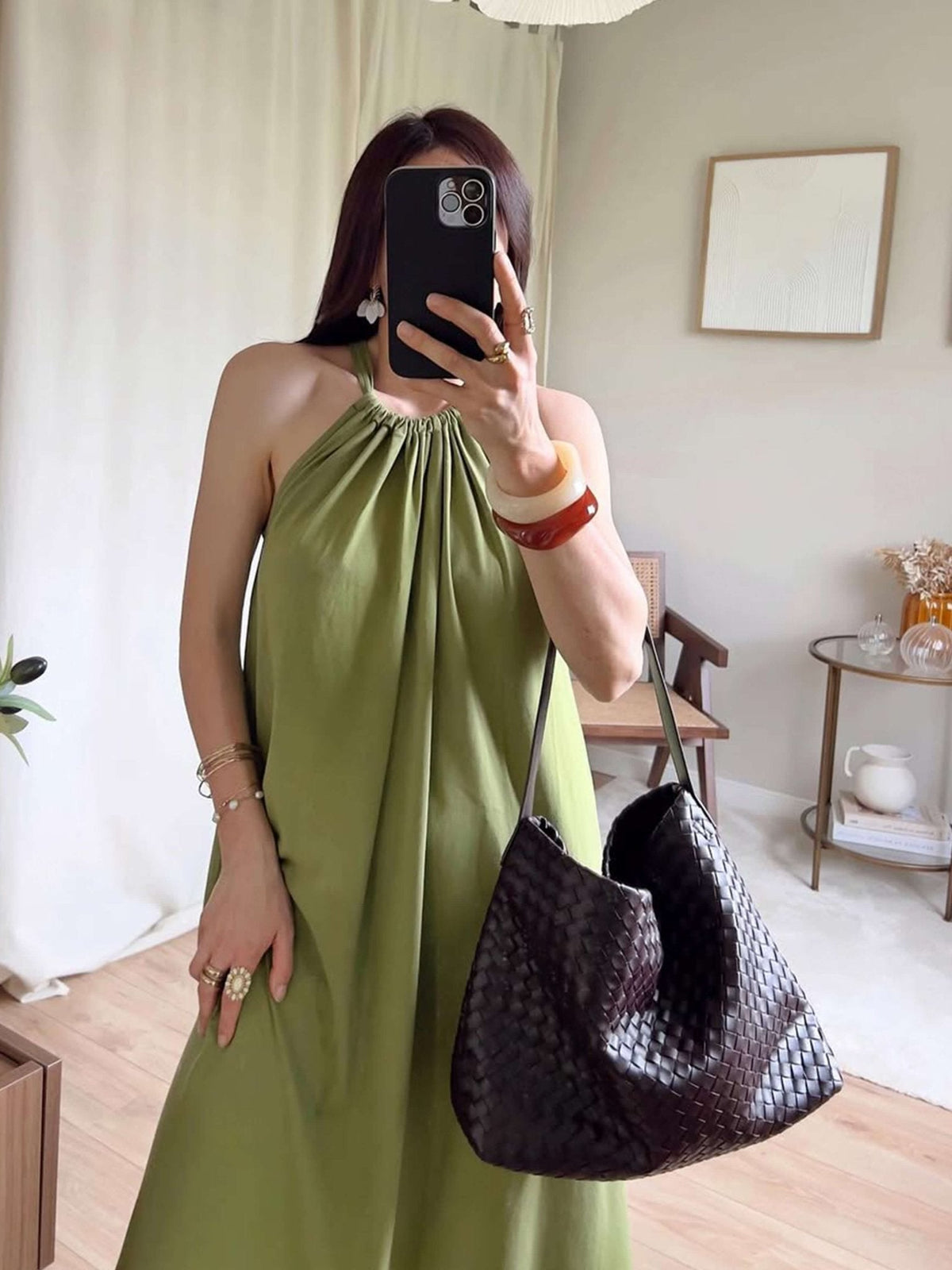 Sylvia Πλεκτή tote τσάντα