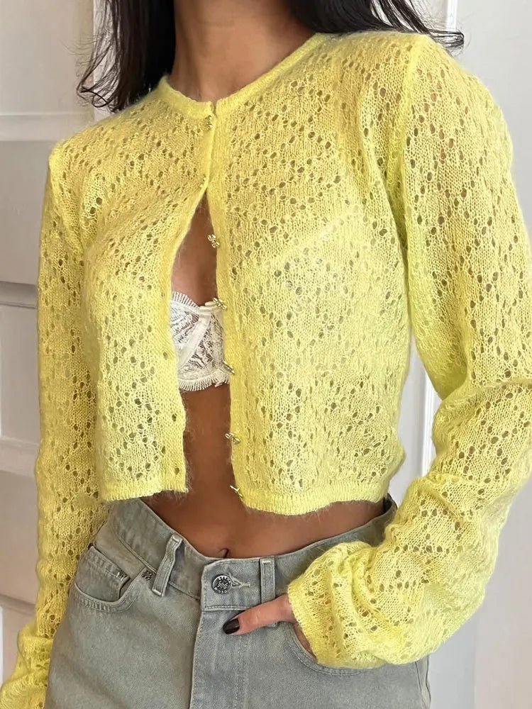 Tessa Sheer Cropped Cardigan