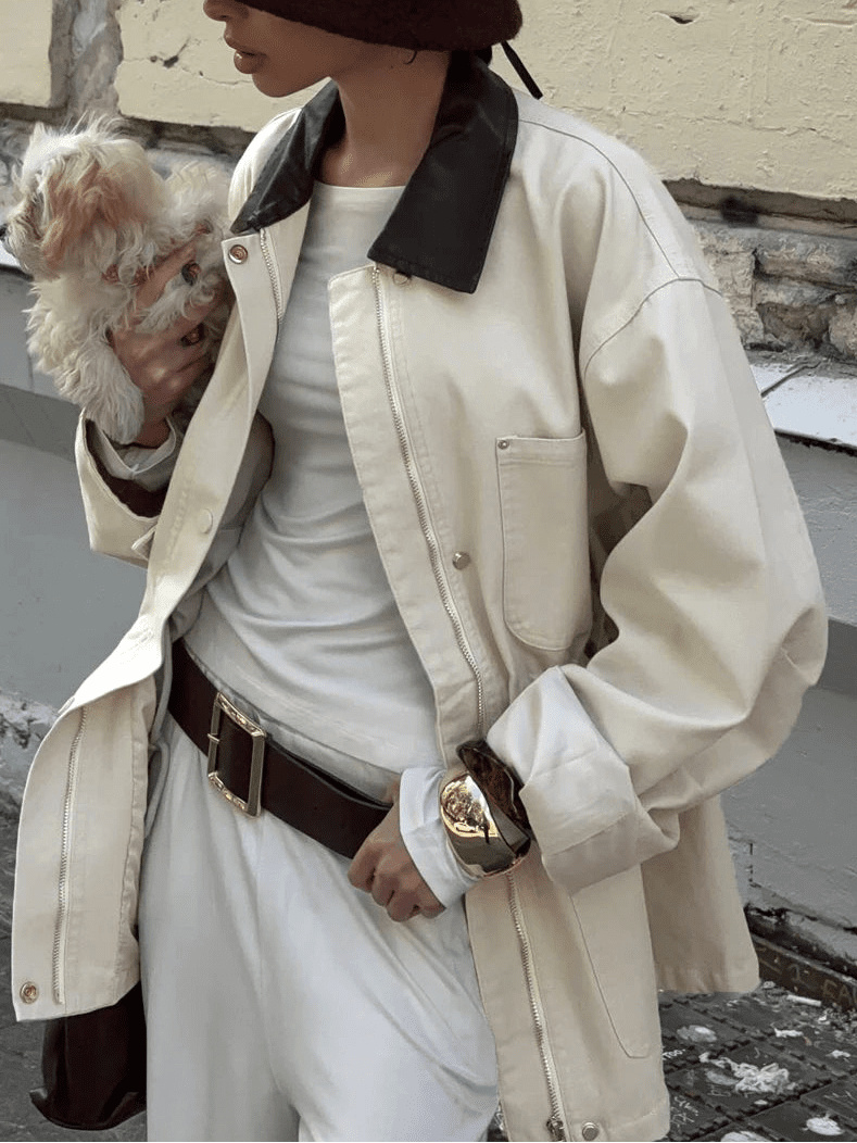 Oversized τζάκετ Therese με κορδόνι